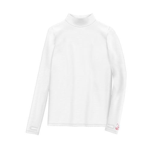 White;@Girls Comfortech Stretch Poly Long Sleeve Turtleneck