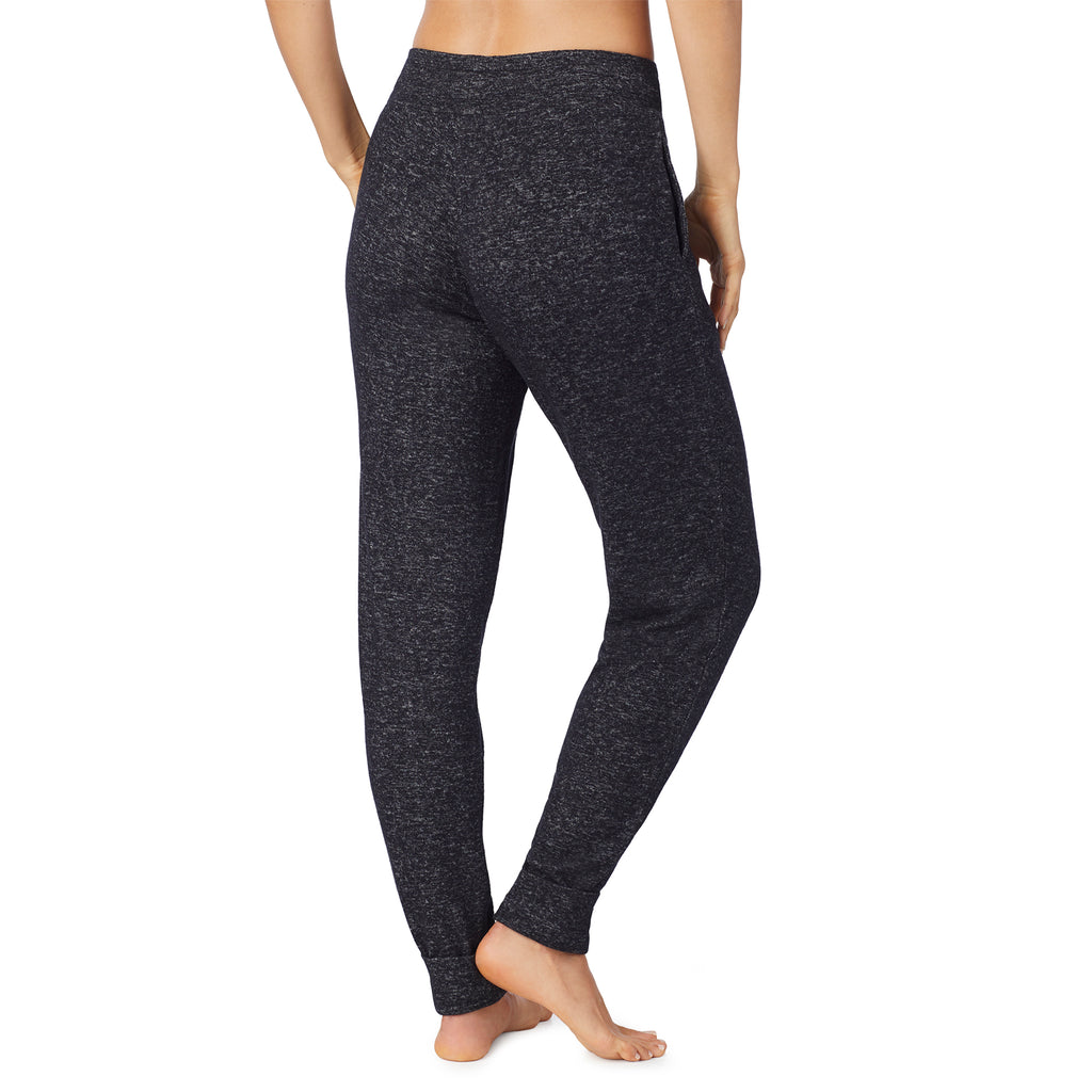lower body of a lady wearing marled dark charcoal jogger