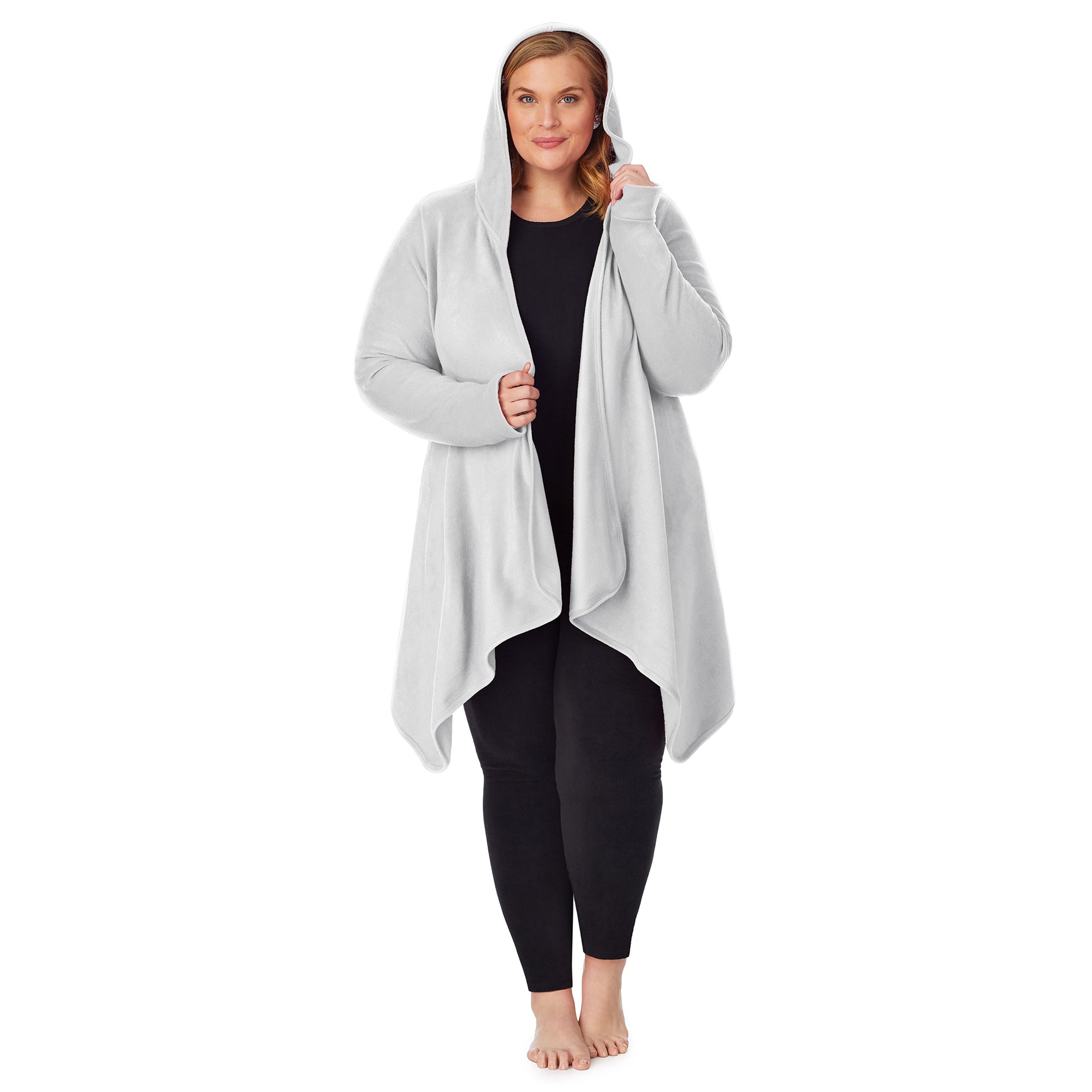Light grey heather;Model is wearing size 1x. She is 5&#39;9&quot;, Bust 38&quot;, Waist 36&quot;, Hips 48.5&quot;.