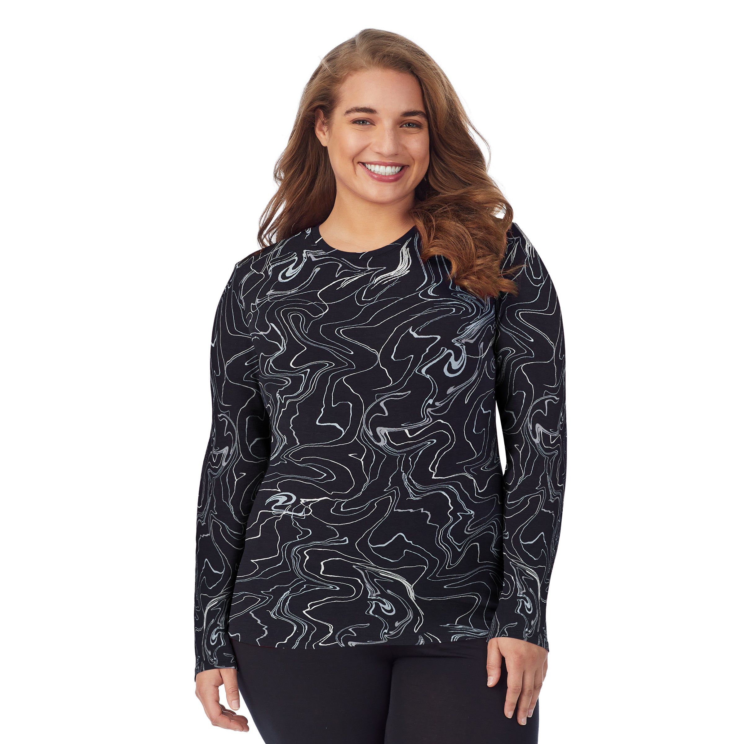 Cuddl duds softwear with stretch long sleeve crew best sale