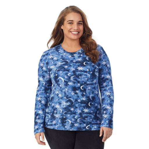 CuddlDuds Women's Navy Blue Fleecewear With Stretch Fleece