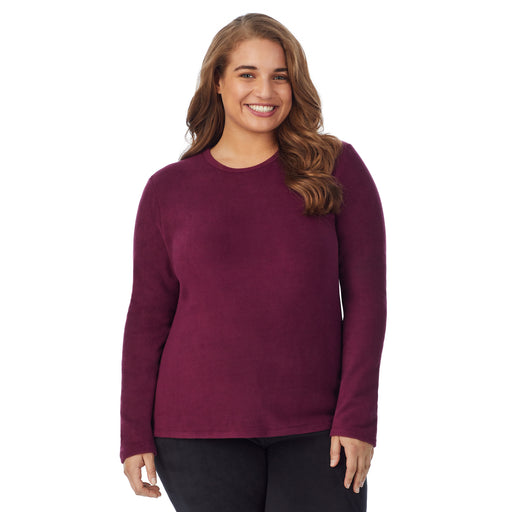Cuddl Duds ClimateRight Women's Stretch Fleece Long Sleeve Mock Neck Half  Zip Base Layer Top - X-Small Black at  Women's Clothing store
