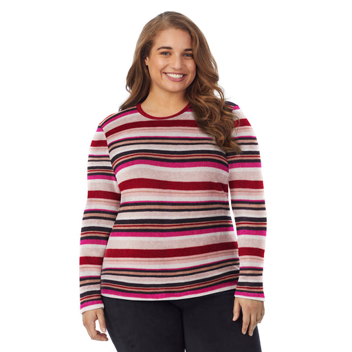 Multi Stripe; Model is wearing size 1X. She is 5'7