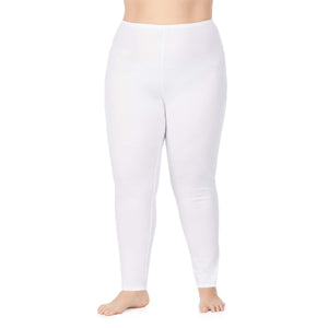 A lady wearing white softwear legging