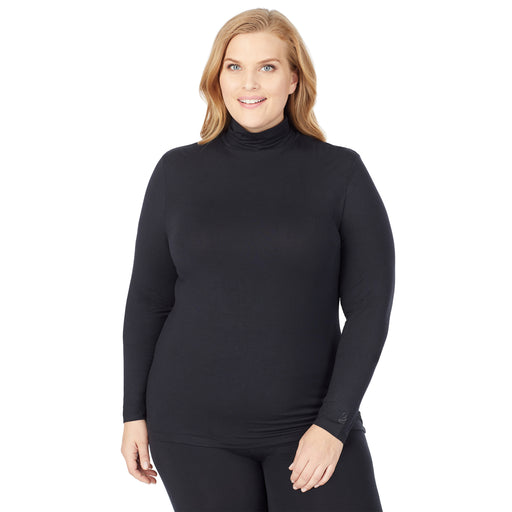 ClimateRight by Cuddl Duds Women's Stretch Fleece Long Sleeve Crew Neck Top  & Legging Base Layer Set, Sizes XS to 4XL 