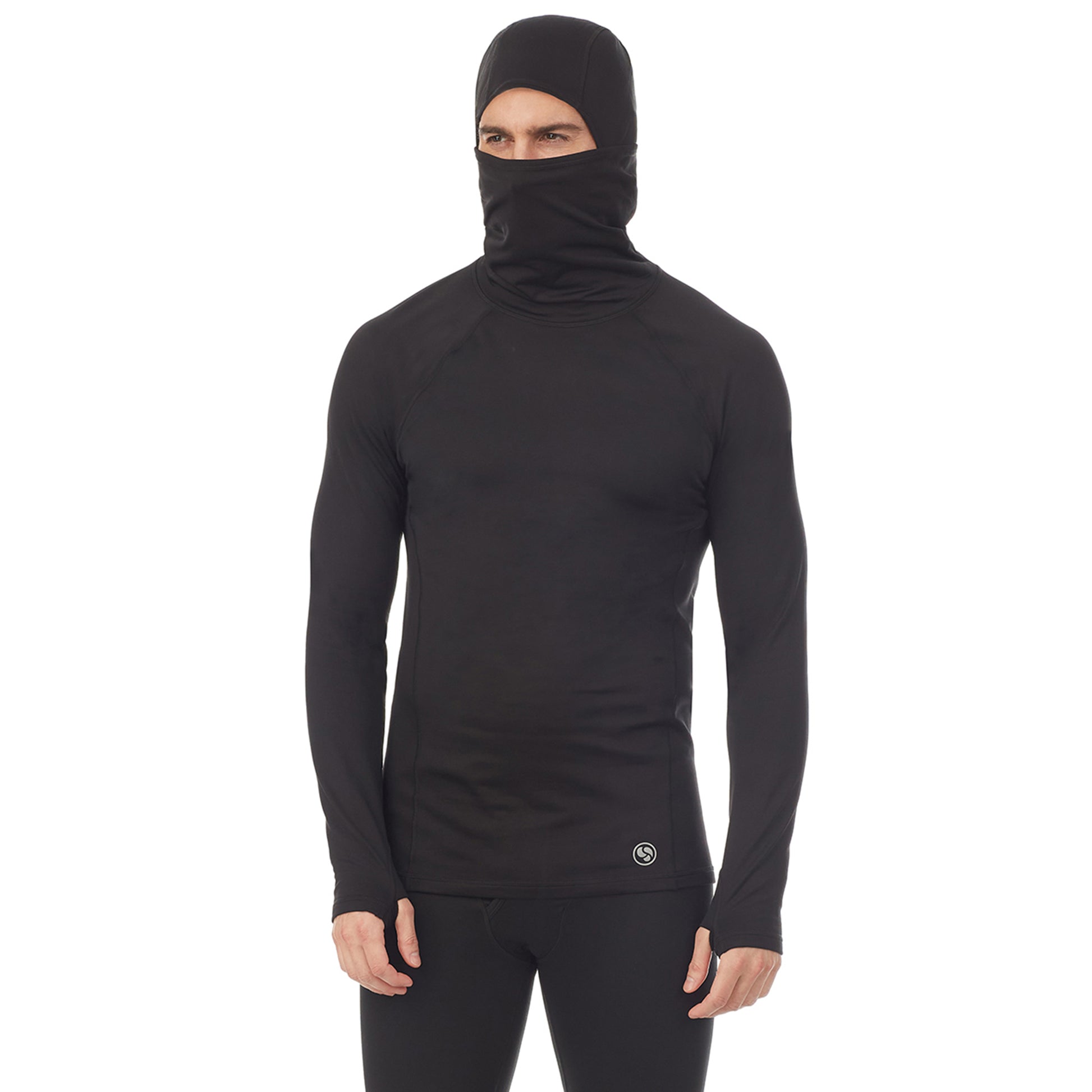 Model is wearing Black Long Sleeve Balaclava