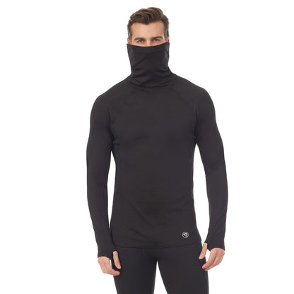 Black;@Model is wearing Black Long Sleeve Balaclava